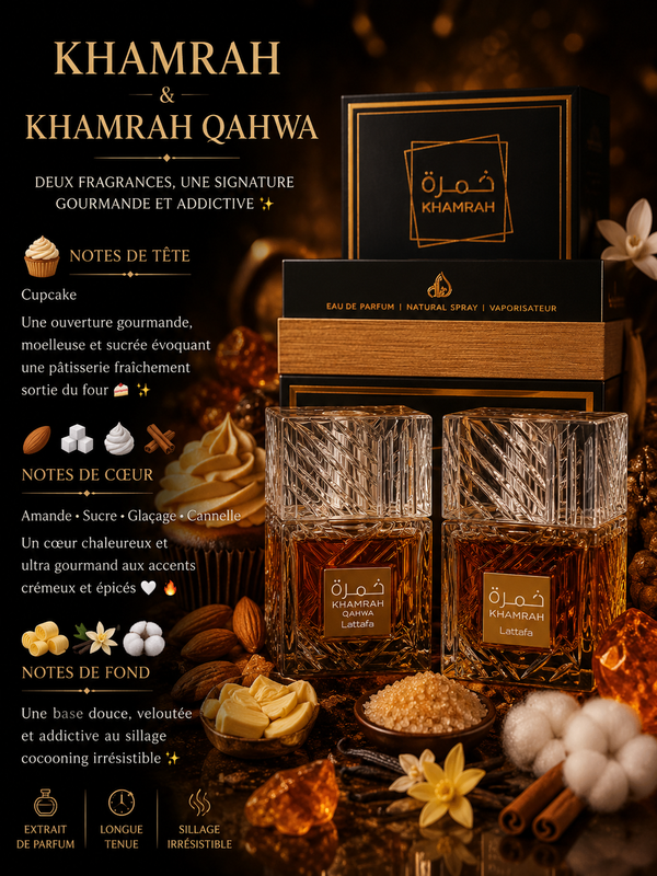 KHAMRAH & KHAMRAH QAHWA 50ML*2 - eau de parfum mixte