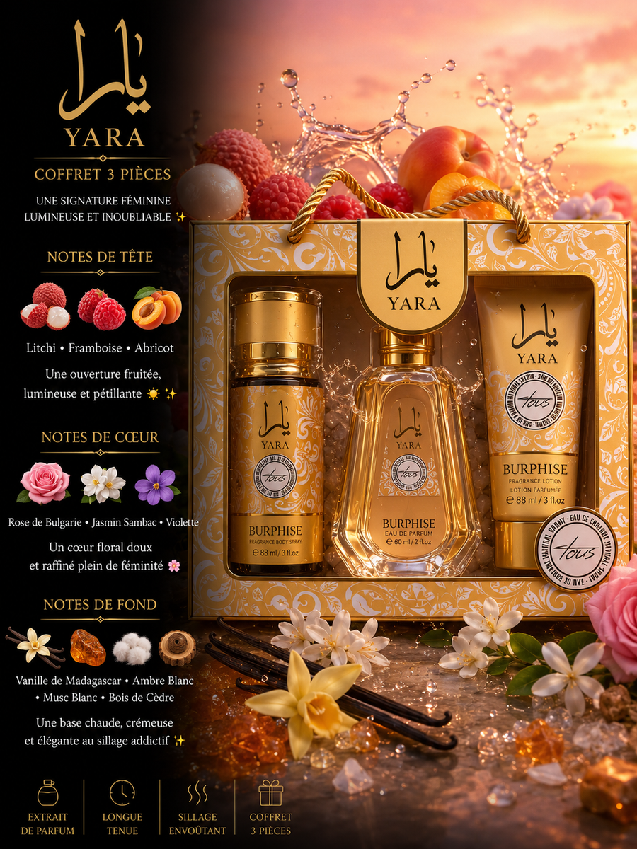 BURPHISE COFFRET PARFUM & SOINS 3 PIÈCES